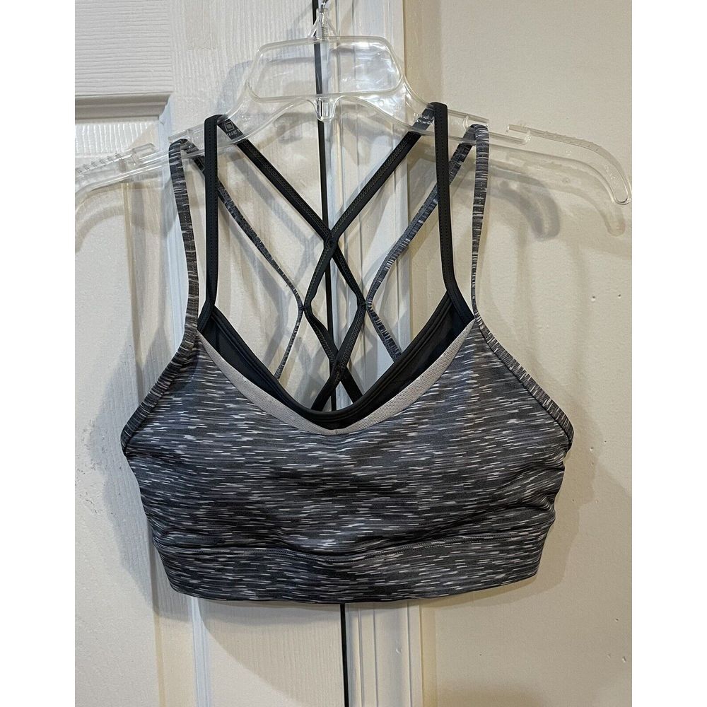 Zyia Sports Bra Sz S‎ Green With Gray Pattern